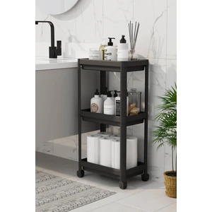 Homenıva 3 Katlı Tekerlekli Banyo Rafı, Havluluk, Deterjanlık Makyaj Organizer