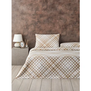 English Home Mono Check Nevresim Takımı Çift Kişilik Bej