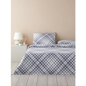 English Home Mono Check Nevresim Takımı Çift Kişilik Lacivert