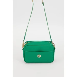 Çimen Yeşili Gizli Cep Detay Omuz Çantası