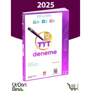 ÜçDörtBeş Yayınları 345 - 2025 Model TYT 12’li Türkçe Deneme