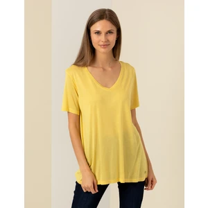 Pierre Cardin Kadın Neon Sarı Regular Fit Tişört 50246149-VR168