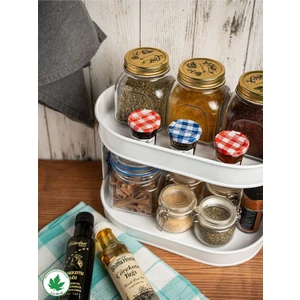 Lin Metal Iki Katlı Metal Baton Mutfak ve Banyo Düzenleyicisi Organizeri LN1254