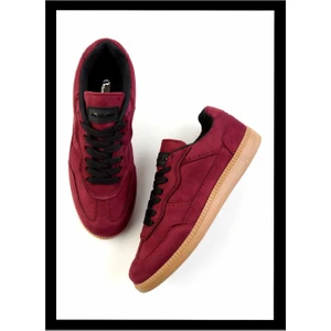 Bordo Süet  Kadın Sneaker K01591512502