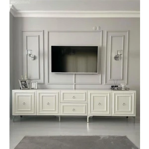 Kolay Kurulum Kendinden Yapışkanlı Boyanabilir Dekoratif Hazır Kesimli Duvar Çıtası Paketi