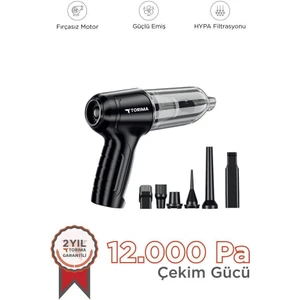 LT-107C Mini Çok Fonksiyonlu Üflemeli Şarjlı Araç Süpürgesi El Süpürgesi