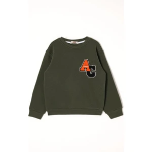 AC Nakışlı Haki Renk Erkek Çocuk Sweat