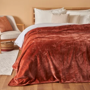 Shelly Wellsoft Çift Kişilik Battaniye Kiremit (200X220 Cm)