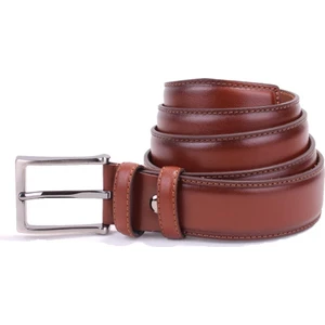 DMK26-306DG Taba 3,5 cm Hakiki Deri Erkek Kemer