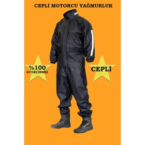 Bursa Hatırası Motorcu Yağmurluk Takım (Cepli) Su Geçirmez Ekstra Esnek, Sağlam ve Hafif Pvc Kumaş, Kurye