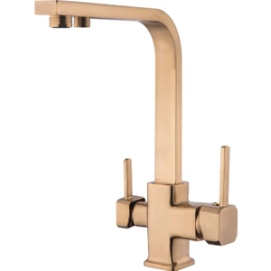 Kare Arıtmalı Mutfak Bataryası Mat&gold