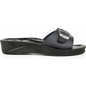 Candy 6 Nokta Anatomik Taban Dört Mevsim Kadın Terlik - Lacivert - 40