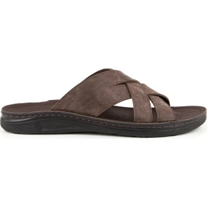 Tiger Anatomik Taban Dört Mevsim Erkek Terlik - Kahverengi - 45