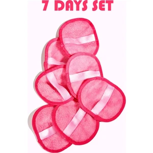 TAYMADA Makyaj ve Yüz Temizleyici - Sadece Su Ile Makyaj Temizleme - Pink Ped -7li Pembe Ped Set