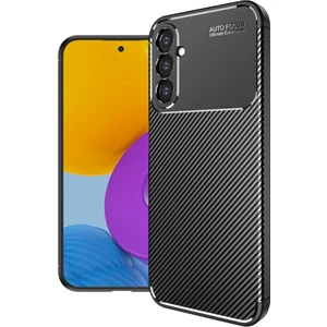 Samsung Galaxy M34 5g Kılıf Kamera Korumalı Auto Focus Karbon Fiber Arka Kapak + Ekran Koruyucu