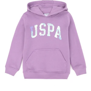 U.S. Polo Assn. Çocuk Lila Basic Kapüşonlu Sweatshirt 50272615-VR034