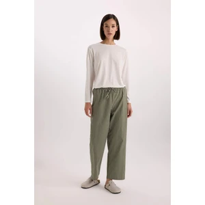 Fall in Love Desenli Beli Lastikli Poplin Pijama Altı E3039AX24WN