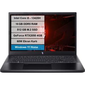 Nitro V15 Intel Core i5-13420H 16GB DDR5 512GB M.2 SSD RTX2050-4GB 60W 15.6" FHD 144Hz Windows11 Home NH.QNDEY.002-01