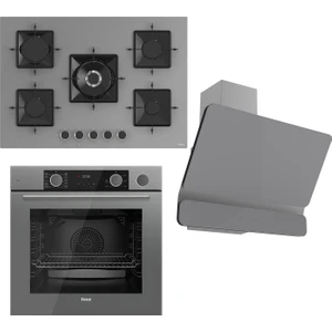 Steamart Ss Serisi Gri Set (SS038 + XE64CPR +D082 ) -75'lik Seri Kare Emaye Izgara