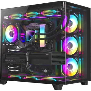 Ocean Curved Pro 7x Argb Fan USB 3.0 750W 80+ Panoramik Temperli Cam Gaming Bilgisayar Kasası Siyah