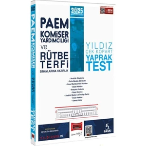 Yargı Yayınevi 2025 Paem Komiser Yardımcılığı ve Rütbe Terfi Sınavlarına Hazırlık Yıldız Çek Kopart Yaprak Test