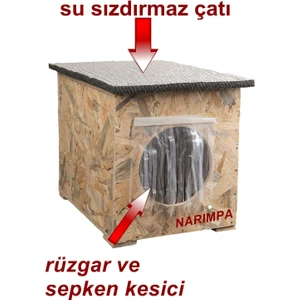 Dış & İç Mekan Ahşap Kedi Yuvası Ölçüleri: 35x40x35