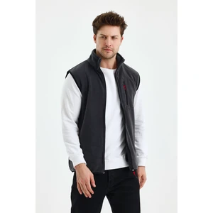 Erkek Tam Fermuarlı Spor Polar Yelek