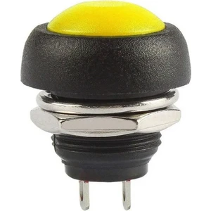 12MM PBS-33B 2 Pin Push Buton Sarı On Off 1A 250V Mini Yuvarlak Su Geçirmez Anahtar Momentary Switc