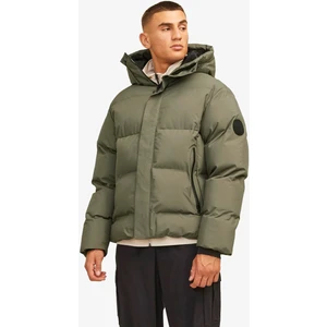 Jack & Jones Jcoalpha Puffer Erkek Yeşil Mont 12261971-DUSTYOLIVE