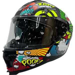 Kask Sway Sw 865 Boom Black Callorful Güneş Gözlüklü