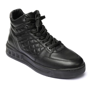 Erkek Siyah Hakiki Deri Sneaker Bot 3K1SB17001