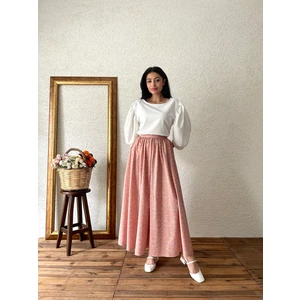 Küçüğüm Butik Turuncu Çıtır Poplin Kloş Etek