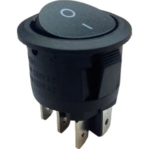 Yuvarlak Anahtar On-Off 6p Siyah (IC-133-6)
