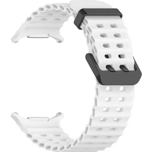 Samsung Galaxy Watch 7 Ultra 47MM ile Uyumlu Kordon Dalgalı Silikon Kayış