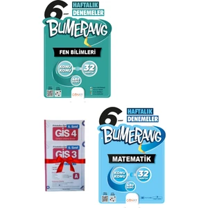 Günay Yayınları 6.Sınıf Bumerang 32 Haftalık Matematik / Fen Haftalık Denemeler 2 Kitap