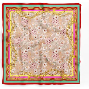 Kadın Çiçek Desenli Fular Bandana