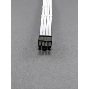 8 Pin Cpu (Işlemci) Uzatma Kablosu - Beyaz Sleeved