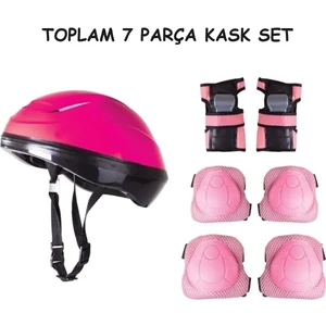 Trust Store Bisiklet Scooter Kaykay Için Kask Dizlik Dirseklik Koruyucu Set Tam 7 Parça