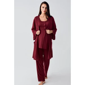 Artış Collection Kısa Kollu Esnek Viskoz Hamile Sabahlık Pijama Takım 23104