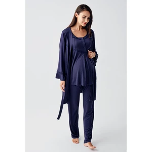 Artış Collection Kısa Kollu Esnek Viskoz Hamile Sabahlık Pijama Takım 23104