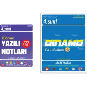 Tonguç Akademi 4. Sınıf Yazılı Notları 1. Dönem 1 ve 2. Yazılı - Tonguç Akademi 4. Sınıf Matematik Dinamo Soru Bankası