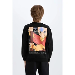 Erkek Çocuk Avatar the Last Airbender Bisiklet Yaka İçi Yumuşak Tüylü Sırt Baskılı Sweatshirt D6742A824WN