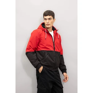 Slim Fit Dar Kesim Kapüşonlu Polar Mont Astarlı Fermuarlı N4531AZ24AU