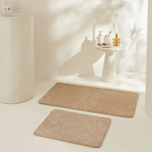 Karaca Home Figure Embos 2'Li Banyo Paspası Kahverengi