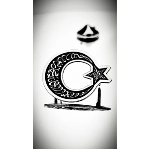 Yörük Tasarım Kelime-I Tevhit Ay Yıldız Yaka Rozeti