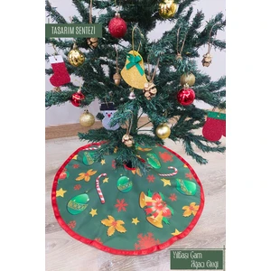 Tasarım Sentezi Yılbaşı Çam Ağacı Eteği Örtüsü Yeşil Christmas Noel Ağaç Eteği Altlığı Yeni Yıl Ağaç Süsü hatıra