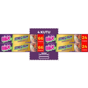Gıda Streç Film 2x 30CM 24M 2x 30CM 66M Toplam 180 M Paketi