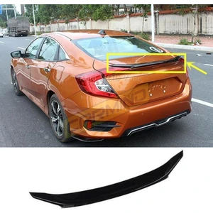 Honda Civic Fc5 Uyumlu Bagaj Üstü Oem Anatomik Spoiler Piano Black