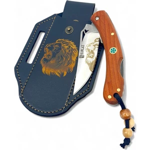 Profesyonel Kamp Çakısı Isme Özel Outdoor Bıçak Aslan Işlemeli Set