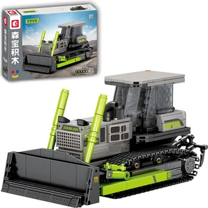 Sembo Block Zoomlion Lisanslı Buldozer 568 Parça Yapı Blokları ile Uyumlu (705115)